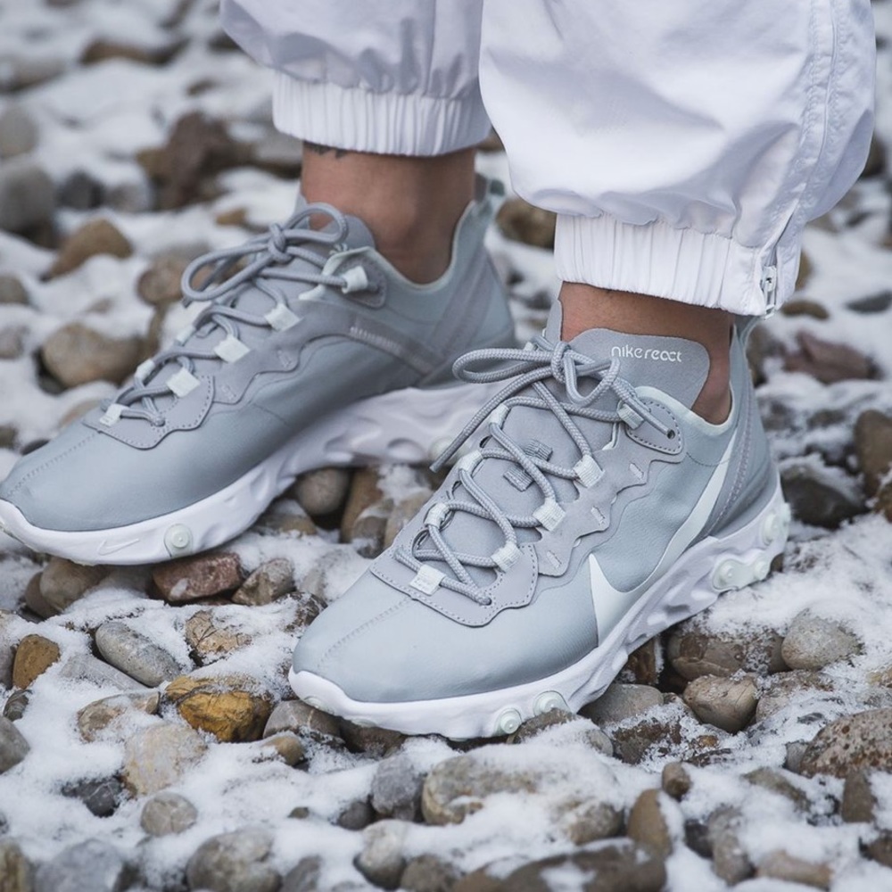 Nike React Element Grey / Seafoam Green Sneakers